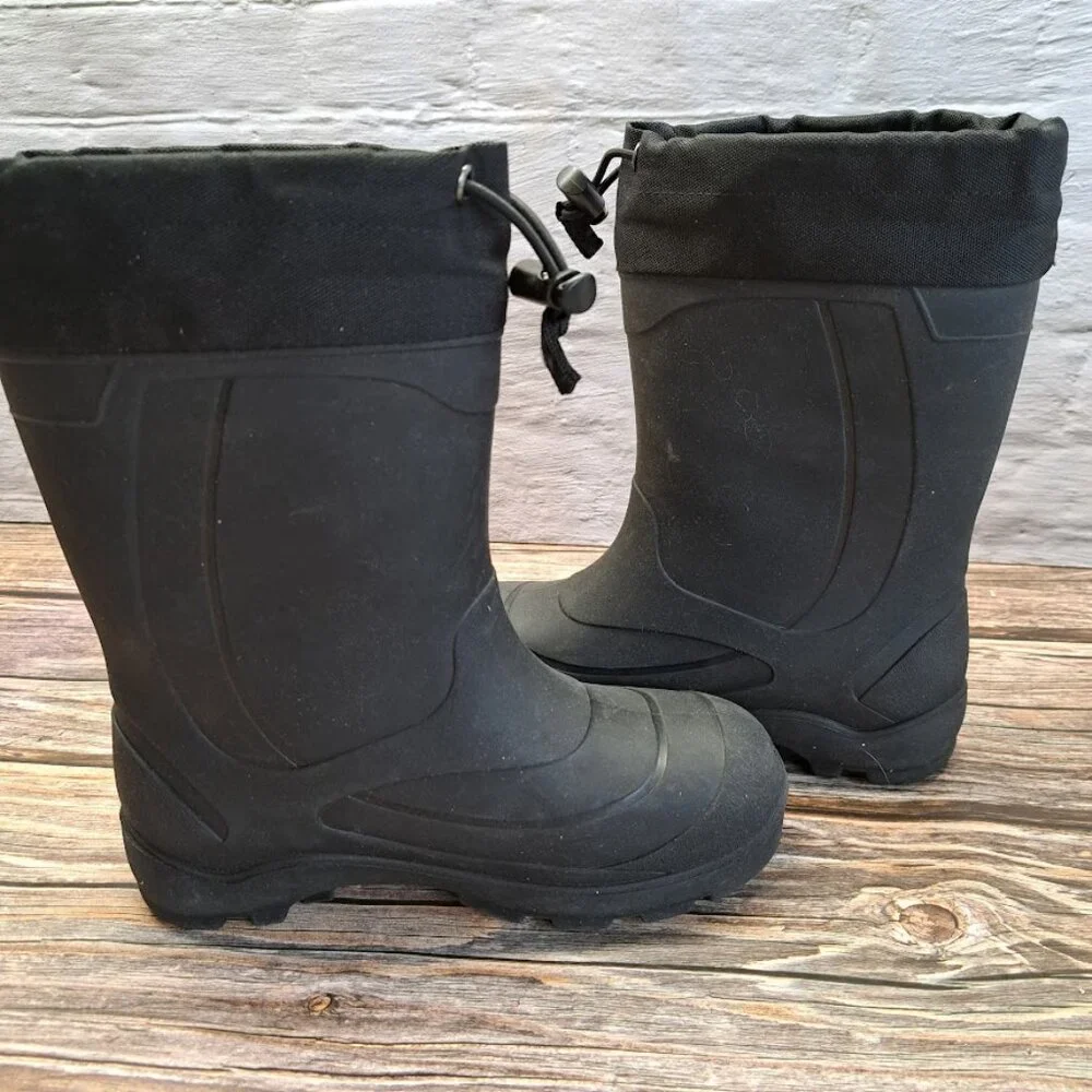 Kamik Kids Rubber Snow boots size‎ 1 black Excellent condition
